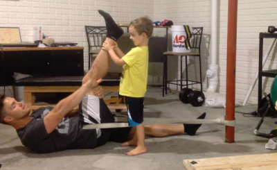 4 Year Old Helps Stretch